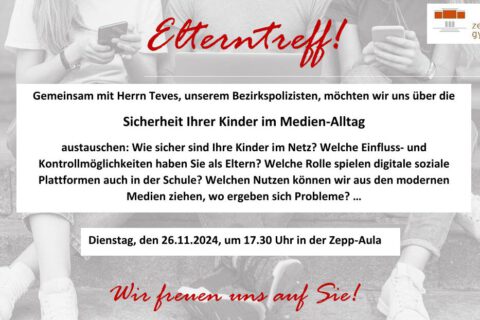 Einladung Elterntreff 26.11. Medien