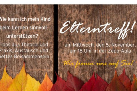 Einladung Elterntreff 5.11.2025