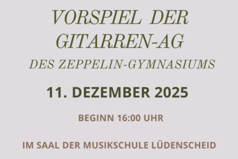 Vorspiel Gitarren AG Dezember 2025