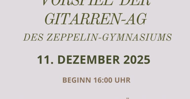 Vorspiel Gitarren AG Dezember 2025